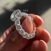 Женщины Bling 925 стерлингового серебряного серебряного хип -хопа Iced Bling Cz Diamond Promise Свадебное обручальное обручальное кольцо