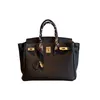 Platinum Luxurys läderhandväska Top Bag Classic Högkvalitativ kvinnors uppgradering First Layer Cowhide Classic Black Large Capacity