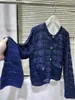 Maglioni da donna con scollo a barchetta blu navy da donna, cardigan lavorato a maglia monopetto