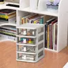 Storage Boxes Makeup Organizer For Vanity Cosmetic Case 4-Tier Clear Desktop Transparent Box With Cover Drawer