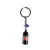 Keychains Creative Mini Nitrous Oxide Bottle Keyring NOS Turbo Auto Parts Key Ring Gas Car Chain Gift For Men Keychain Accessories