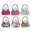 Ganchos Trilhos Bolsa Bolsa Gancho Titular Asas de Anjo Estampa de Leopardo Flor de Borboleta Listra Zebra Portátil Bolsa Dobrável Suportes para Cabide Dhdtr