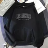 Herrtröjor los angeles 91 överdimensionerade hoodie män mode harajuku estetik långärmad tröja fyra säsonger stilig lös vanlig