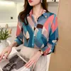 Dames Blouses Chikichi Bloemen Chiffon Shirt Lange Mouwen Losse Print Vintage Blouse 2023 Dames Tops Kleding Dames Basic OL Dames