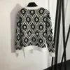23SS FW Sweaters Women's Knits Tops de diseñador con patrón de flores Diseñador de viscose Crop Top T Shirt