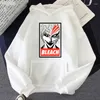 Herrtröjor anime blekmedel Kuroaki ichigo hoodie män tecknad tryck huvtröja överdimensionerade sweatshirt kvinnor harajuku gotiska streetwear