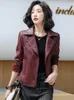 Women's Leather Haining Genuine Clothing For Women In Spring And Autumn 2023 Motorcycle Slim Fit Small Fashion Short