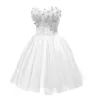 Short Homecoming Dresses Flowers Beading Appliques Lace-up Tulle Ball Gown Party Gowns Princess Plus Size Mini Birthday Prom Graudation Cocktail Party Gowns 70