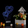 Veilleuses Coeur Coloré Lumière 3D LED Lampe USB Pour Mariage Déco Innovant Cadeau De Noël Présent