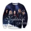 Sweats à capuche pour hommes NIGHTWISH Band 3D Imprimé Crewneck Sweats Harajuku Styles Tops Sweat à manches longues Casual