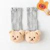 Dessin animé ours bébé maille chaussettes été respirant mince mi tube chaussette pour nouveau-né garçons filles mignon poupée infantile chaussettes Calcetines