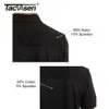 Polos męski Tacvasen z 2 zamkiem kieszenie T-shirt męskie taktyczne wojskowe krótkie rękawowe koszulę polo Casual Team Work Golf Shirt Męska odzież 230717