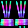 Dekoracja imprezy Dekoracja imprezy 12 15 24 30 60 90pcs Glow Sticks RGB LED LED w ciemnym świetle fluorescencyjnym na ślub Conce241t