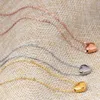 3色の女の子がネックレスのゴールドメッキハート型ペンダント鎖骨チェーンネックレスソリッドラブバングルブレスレットファッションステンレススチールジュエリーM824