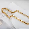 Wedding Jewelry Sets Thick Flat Cuban Link Chain Stainless Steel Necklace Bracelet Set Waterproof PVD Gold Plated for Pet Men Women Hiphop 230717