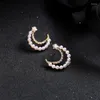 Studörhängen uer me0039 2023 kristall imitation pärlor måne för flickor vän koreanska stil smycken