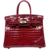 Luxurys Handbag Platinum Leather Nile Crocodile Skin Womens Bag Pure Cousue BK25 BAG 30H peut être haut de gamme privé
