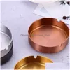 Ashtrays Portable Restaurant Cigarettes Holder Stainless Steel Round 4 Colors Durable El Fashion Smoke Cup Gadgets 7Xc4 E1 Drop Deli Dhmx2