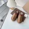 Designer Ankle Fur Boots Designer Australia Platform Boot Woman Indoor Slipper Thick Bottom Real Leather Warm Fluffy Booties