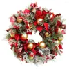 Flores decorativas 1 pçs Coroa de bagas de inverno Árvore de Natal Festival Layout de cena Coroas de natal artificiais para porta, parede, janela, decoração de casa