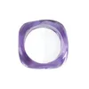 Bangle Squircal Resin Polished Bangles - Bracciale quadrato 1 pezzo per donna Braccialetti di plastica geometrici larghi irregolari