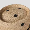 Cappelli a tesa larga Trend Round Dot Handmade Rafia Straw Sunhat Summer Women Vacation Beach Caps Men Designer Fedora