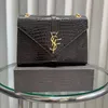 Luxury bag designer bags Shoulder Handbags Leather Fashion Classic Envelope Chain bag Gold Silver Sign Y Letter Woman caviar crossbody black wallet flap Alligator