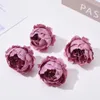 50 pcs/lot accessoires de fleurs de fête 5 cm tête de pivoine fleurs artificielles Mini têtes de fleurs roses Bouquet de mariage Scrapbooking fête décoration de la maison 2230