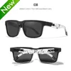 Solglasögonmärke KDEAM 2023 Men dominerande stilig modepolariserad klassisk 3D -logotypdesigner Driving Sport Eyewear UV400