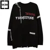 Heren Truien Mode Hi Street Oversized Hip Hop Schedel Patroon Streetwear Harajuku Gebreide Truien Loose Fit Tops