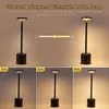 3 Level Brightness Portable Desk Lamps LED Cordless Indoor Outdoor Night Light Rechargeable Battery Touch Table Lamp For Hotel Resturant Bedroom Beside Light