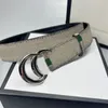 Canvas Belt för Woman Designer Classic Luxury Belt G Bred 3,8 cm Vackert pläterat silverspänne Cinture Solid Color Bekväm kvinnors bälte Fashioninär GA011 C23
