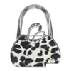 Ganchos Trilhos Bolsa Bolsa Gancho Titular Asas de Anjo Estampa de Leopardo Flor de Borboleta Listra Zebra Portátil Bolsa Dobrável Suportes para Cabide Dhdtr