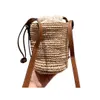 Senior Designer Light Luxury Small Woven Bucket Bag Straw Mobile Telefonväska Lipstickväska Kosmetik Fashion Bag Stor kapacitet Portabel en-axel Diagonal väska