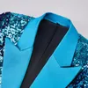 Trajes de mujer 2023, chaqueta de traje de lentejuelas con giro de dos colores europeo y americano, diseño femenino, sentido de industria pesada, ligero, de lujo, pequeño