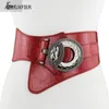 Belts J101 Lady Dress Belt Girls High Elastic Wide Belt Women's Retro Decorative Down Jacket Belts Leather Waist Cover Waistband 230715