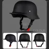 Motorcykelhjälmar Cascos Para moto German Style Helmet Casco Men Retro Motorcykel Riding Summer Breattable Half