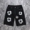 Designer Shorts Jeans Men Jean Flower Shortpants Mens Street Hip Hop