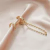 Backs Earrings Vintage Simple Long Chain Circles Weave Shaped Crystal Without Piercing Golden Women Hair Jewelry Clip