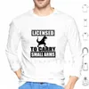 Sudaderas con capucha para hombres con licencia para llevar armas pequeñas Manga larga Humor T Rex Gun Pistol Control Dad