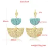 Dangle Earrings Vintage 2023 Korea Handmade Bamboo Braid Drop Fashion Rattan Vine Knit Long For Women Christmas Gift