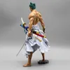 Anime manga 26cm One Piece Roronoa Zoro Anime Figures Figurine 2 Heads Zoro Action Figures Pvc Statue Dekoracja Dekoracja