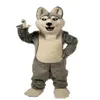 2019 Factory Direct Fancy Grey Dog Husky Dog med utseendet på Wolf Mascot Costume Mascotte Adult Cartoon Character Part237y