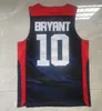 SL 2012 2008 Team USA 9 Michael Jor Dan Basketball Jersey Bryant Kevin Durant James Mitch and Ness Throwback Jerseys White Blue Size S-XXL