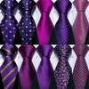 Шея галстуки модные шелковые пурпурные сплошные мужские свадебные галстуки хэнки.
