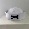 Boinas Moda Marinha Chapéu Delicado Meninas Mulher Uniforme Casual Roll-Up Brim Senhoras Para Carnaval Festa Verão