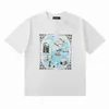 Amirs Designer A Miri Men Tshirt Limited EditionカップルティーストリートウェアファッションブランドTシャツスプラッシュインクレタープリント半袖カジュアルルーズメンティー3tus