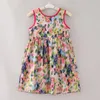 Fille Robes Enfants Enfants D'été Sans Manches Fleur Imprime Bowknot Princesse Robe De Mode Mignon