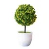 Decoratieve bloemen 2023 Cherry Snowball Simulation Plant Pot Grass Ball Bonsai Kleine Tree Home Decoratie Bloem ornamenten Creatieve mini