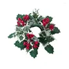 Dekoratif Çiçekler Noel Süsleri Şam Tutucu Şamdan Çelenk Merkez Bitkileri Ev Dekoru Yıl Noel Düğün